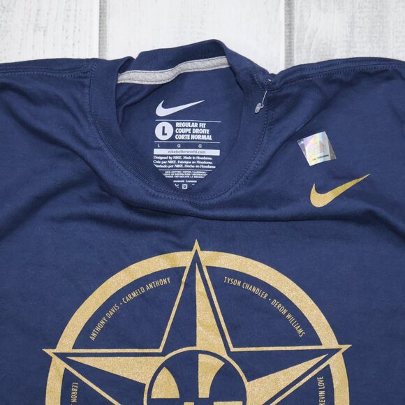 NWOT Rare Nike USA Basketball Men's 2012 Olympic Roster Tshirt Kobe Lebron Carme - Picture 4 of 6